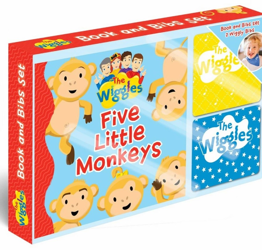 * Activity Books | The Wiggles Five Little Monkeys Book And Bib Gift Set