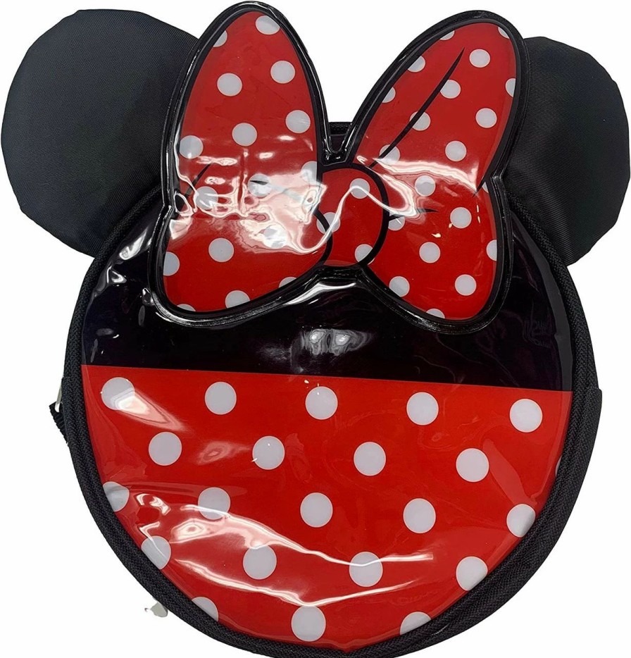 * Lunch Bags & Boxes | Minnie Mouse Shiny Pvc Round Lunch Bag With Ears & Bow