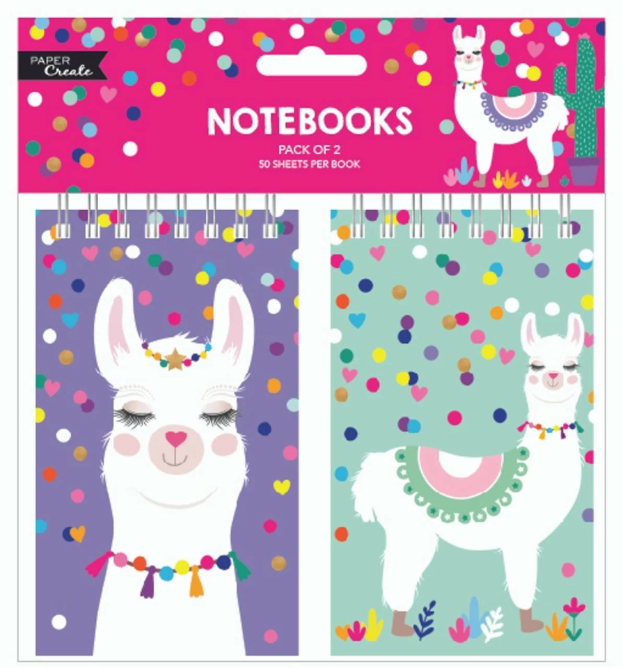 * General Stationery | Llama Spiral Notebook 2Pk