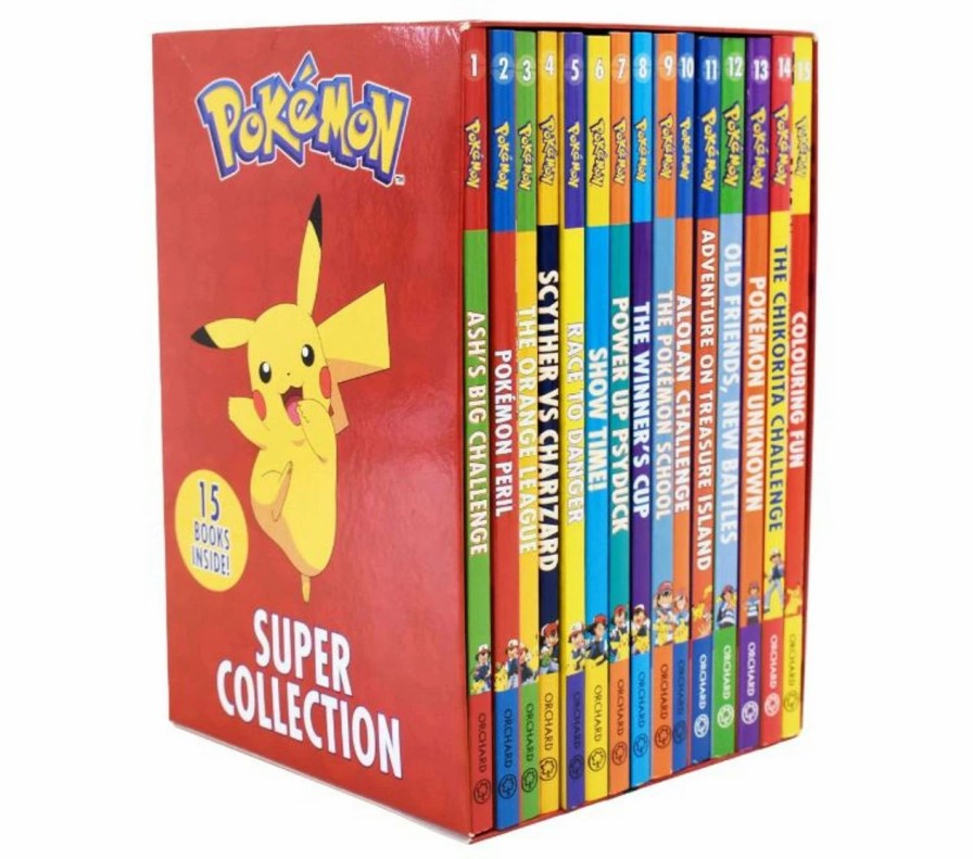 * Book Box Sets | Pokemon Super Collection Series 1-15 Books Box Set