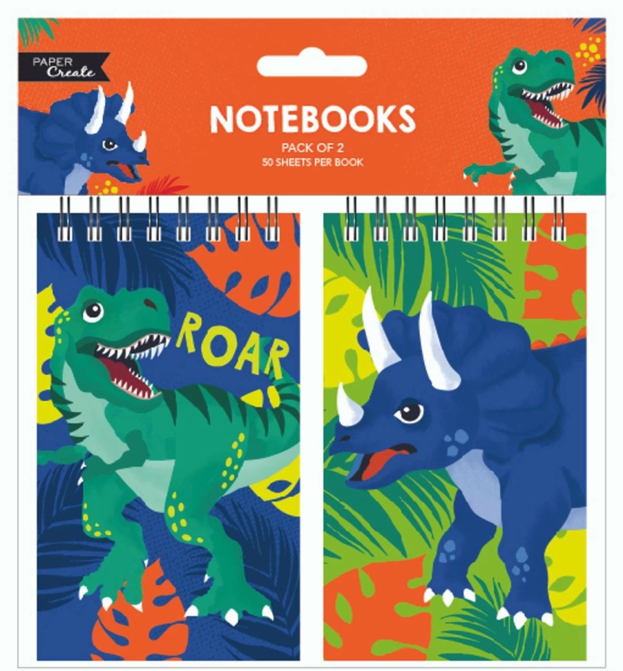 * General Stationery | Dino Spiral Notebook 2 Pack